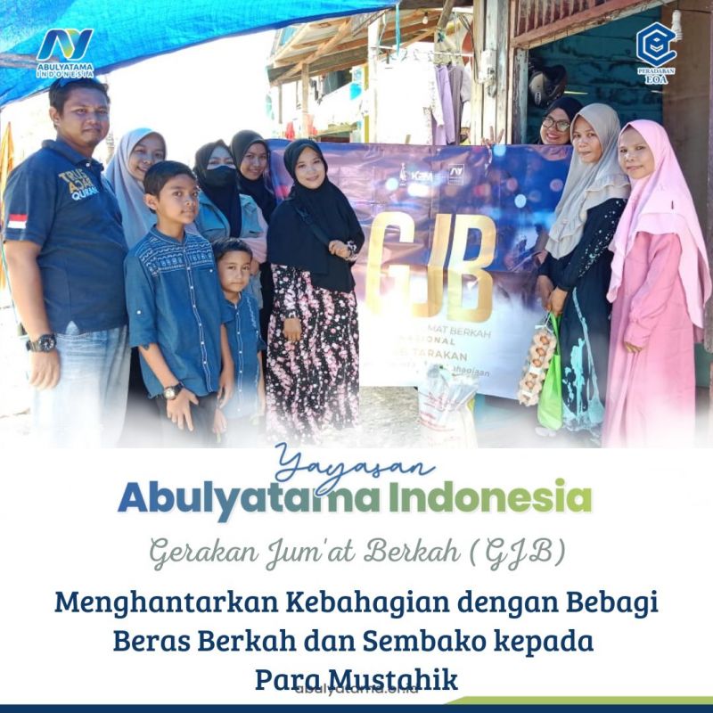 Gerakan Jum`at Berkah (GJB): Menghantarkan Kebahagian dengan Berbagi Beras Berkah dan Sembako Kepada Para Mustahik